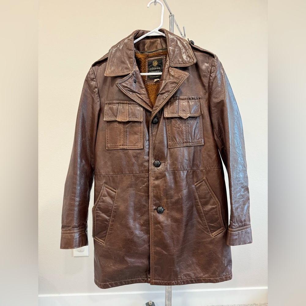 Vintage brown leather jacket